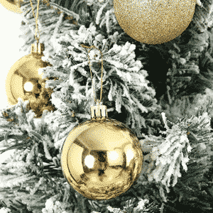 gold ball ornament tree