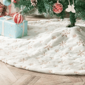 tree skirt white gold 122cm