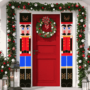 Nutcracker banner next to doors